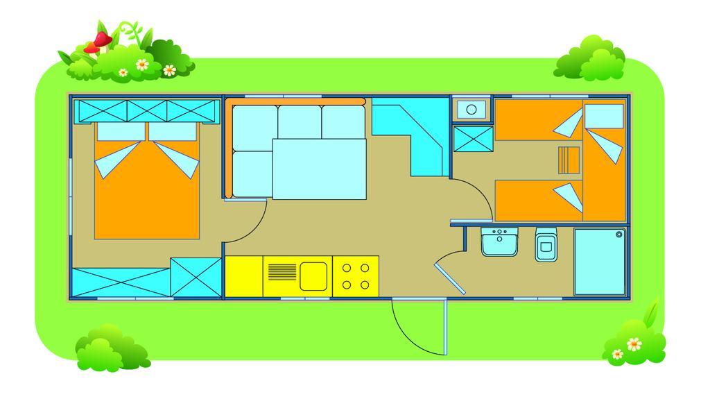 Happy Camp Mobile Homes In Camping Village Rosapineta Rosolina Mare Exterior foto